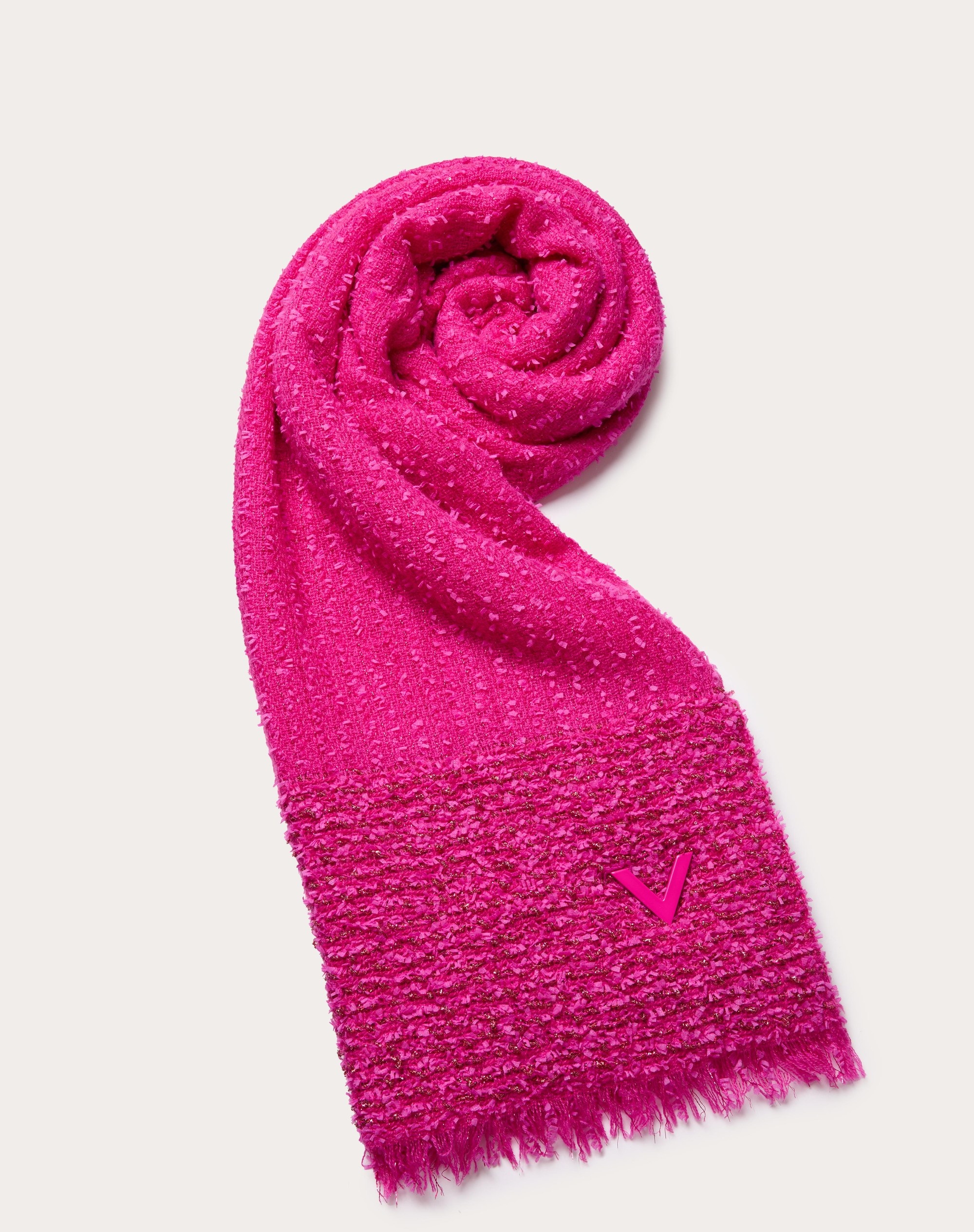 V DETAIL SCARF IN CASHMERE BLEND - 1