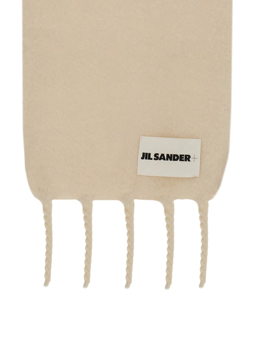 ヘアアクセサリー JIL SANDER LONG MOHAIR SCARF WITH LOGO PATCH Jil Sander LONG MOHAIR SCARF WITH LOGO PATCH