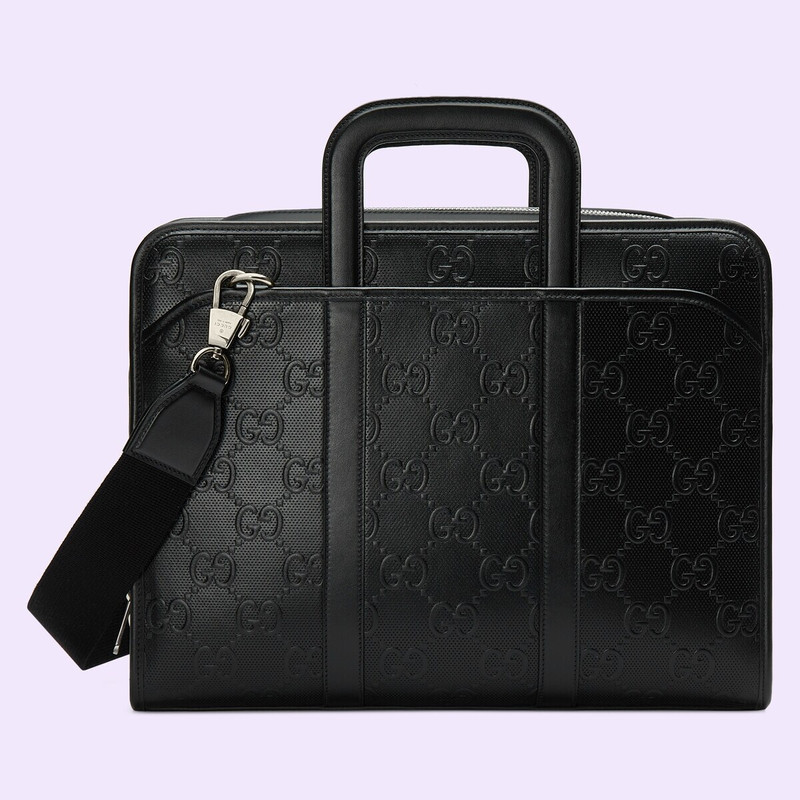 GG embossed briefcase 1