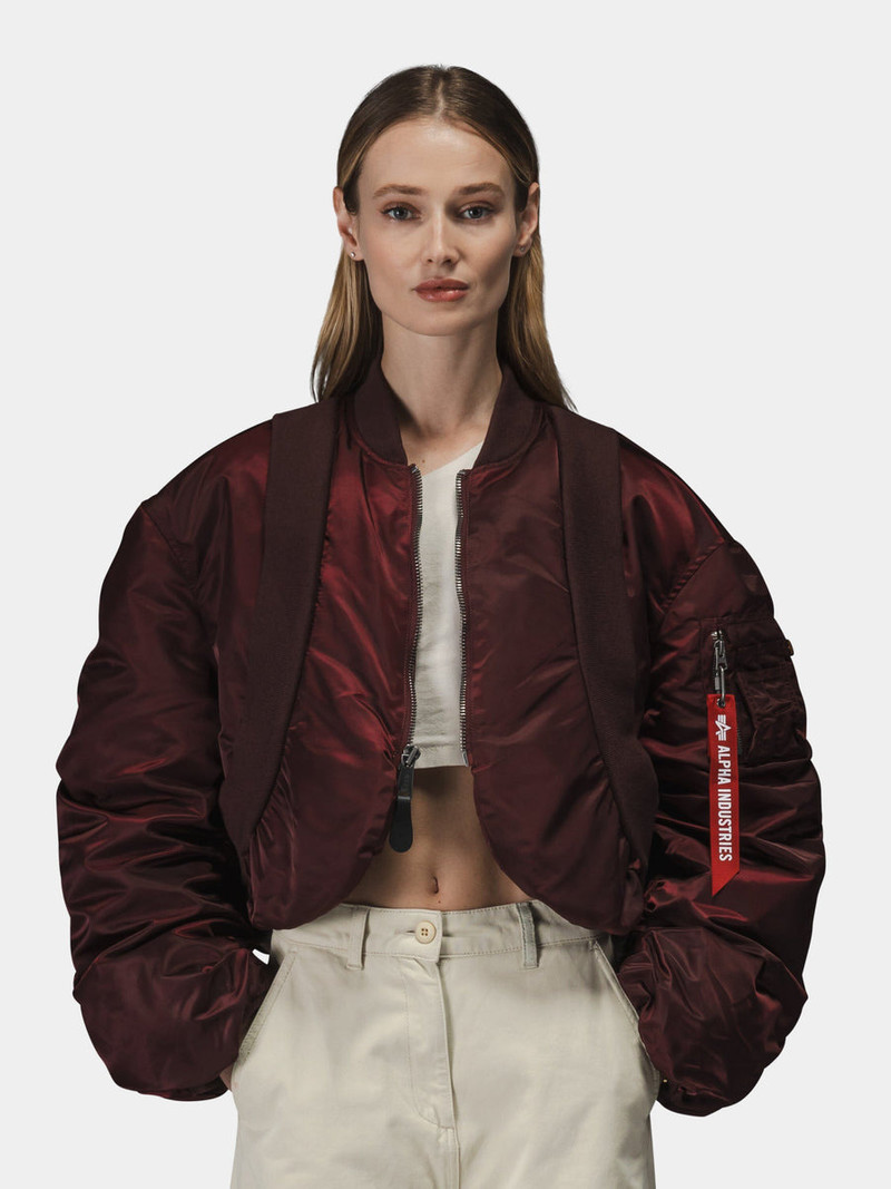 ALPHA INDUSTRIES KNIT RIB MA-1 FLIGHT JACKET WOMENS outlook