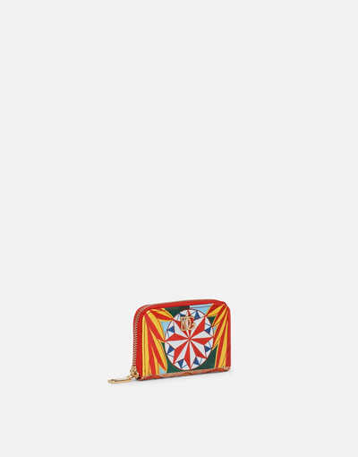 Dolce & Gabbana Zip-around coin pocket in Carretto-print Dauphine calfskin outlook