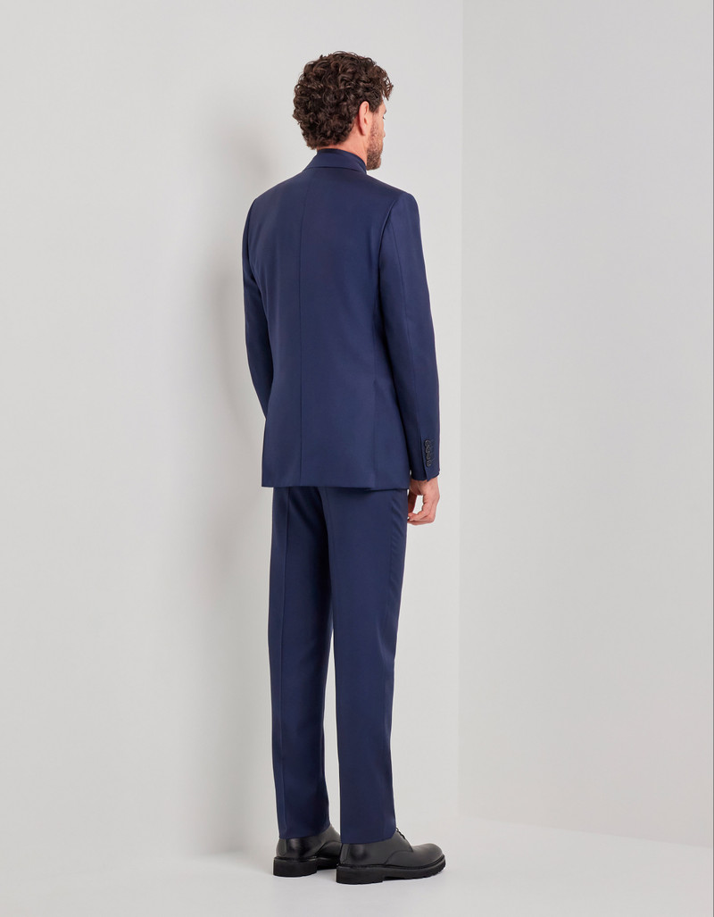 LIGHT BLUE DENIM-EFFECT WOOL REGULAR-FIT SUIT 119