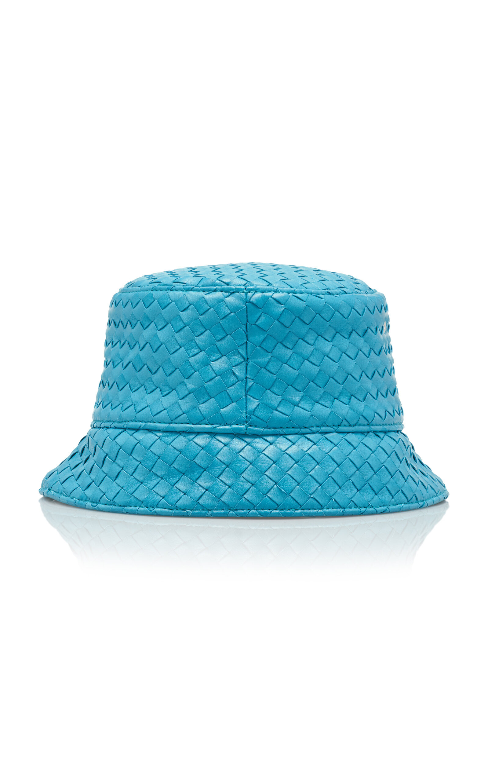 Intrecciato Nappa Leather Bucket Hat blue - 4