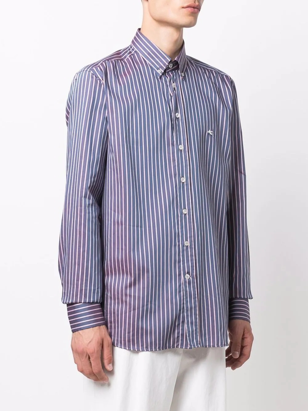 striped long-sleeve shirt - 3