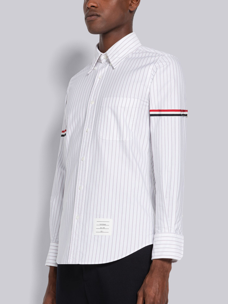 Thom Browne Shadow Pinstripe Oxford Armband Long Sleeve Shirt outlook