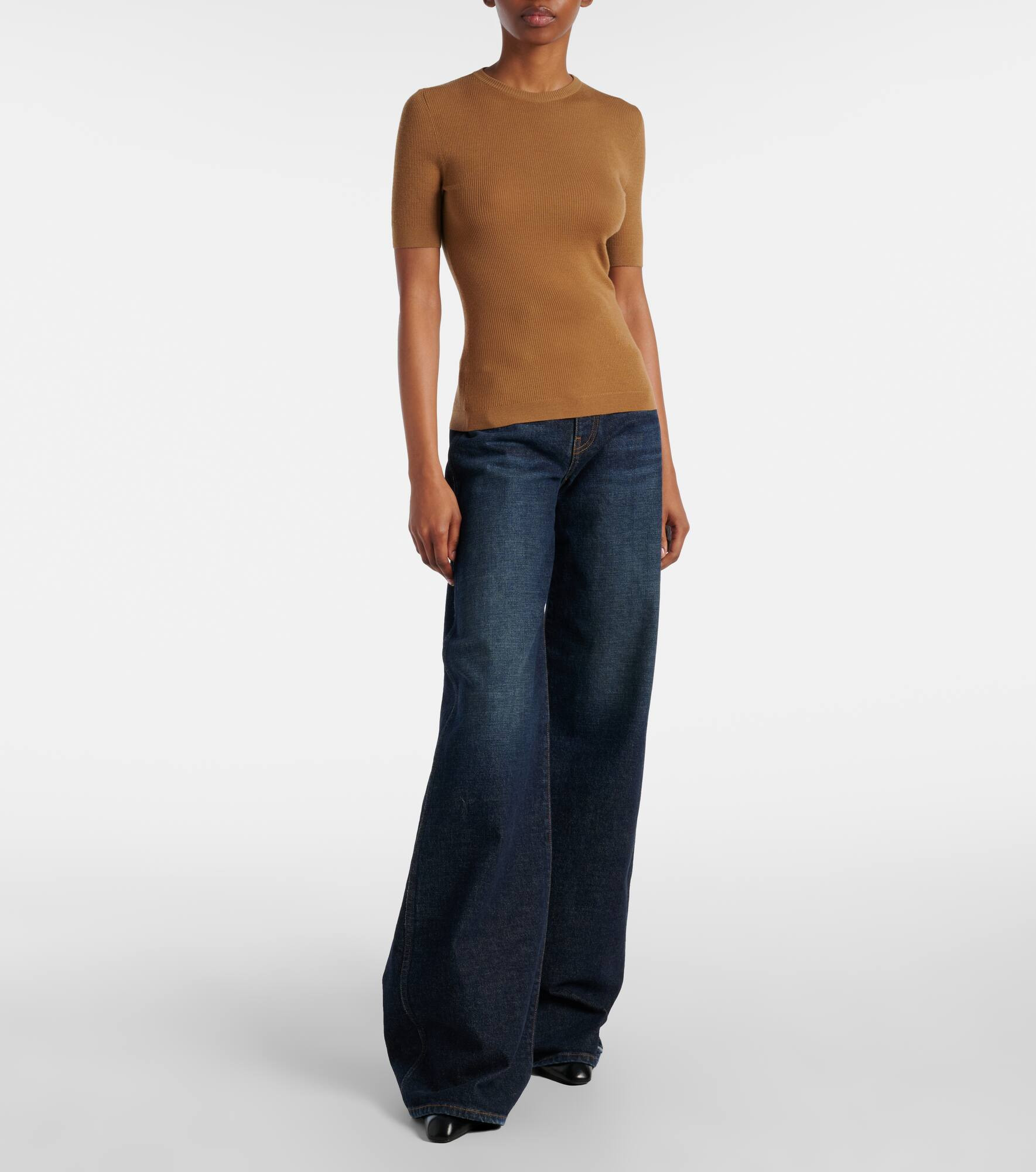 Celina ribbed-knit wool-blend top - 2