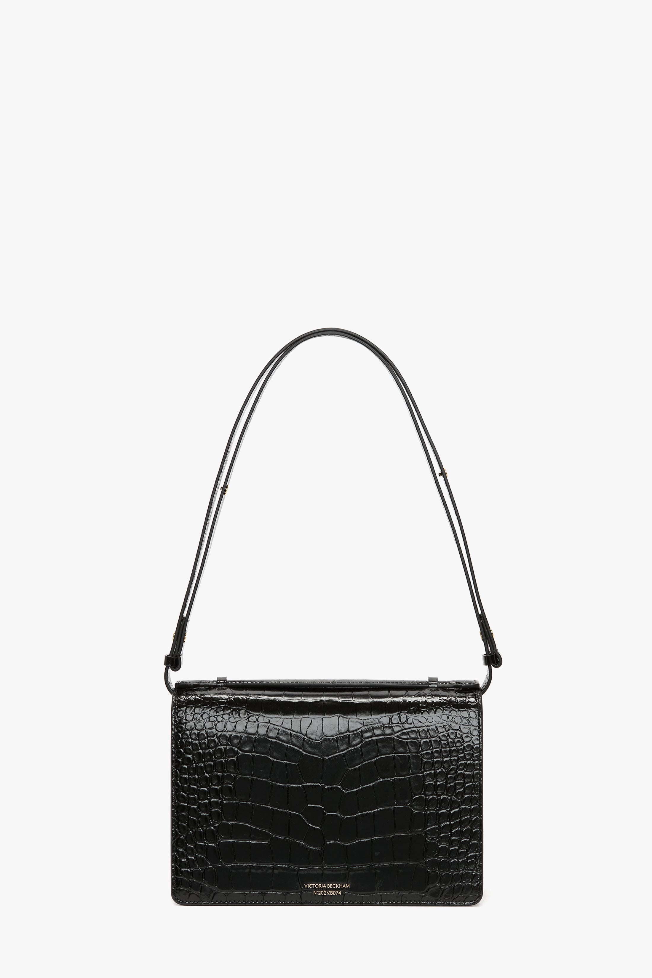 Dorian Bag In Black Croc Embossed Leather - 3