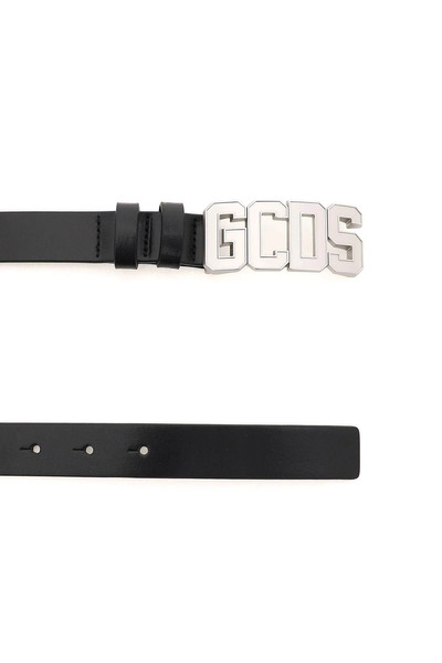 GCDS LOGO BUCKLE LEATHER BELT outlook