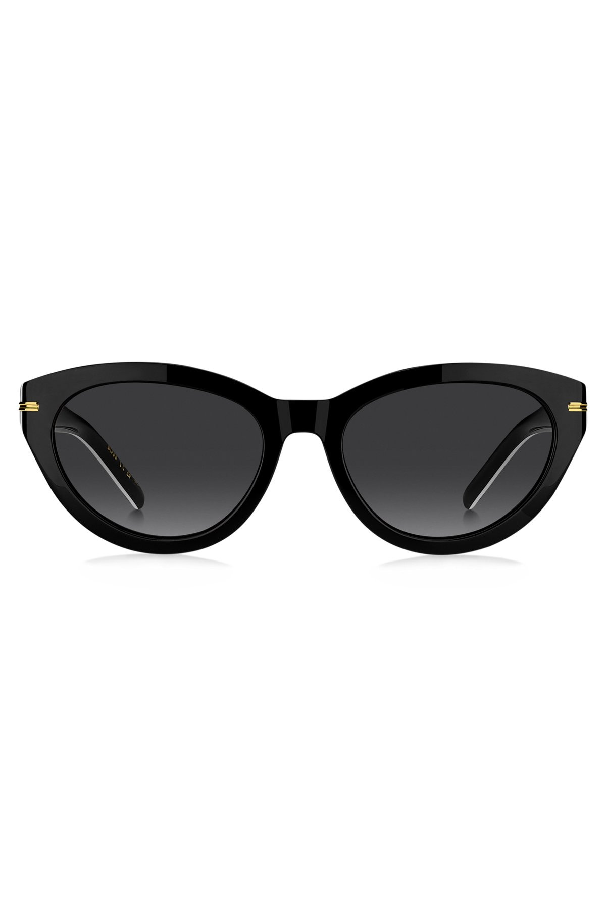 BLACK-ACETATE SUNGLASSES WITH GOLD-TONE TRIMS - 3