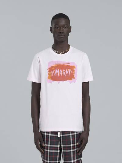 Marni LIGHT PINK T-SHIRT WITH LOGO outlook