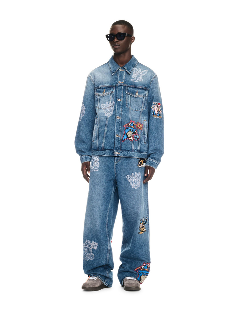 Off-White Blue Character Skate Denim Jacket outlook