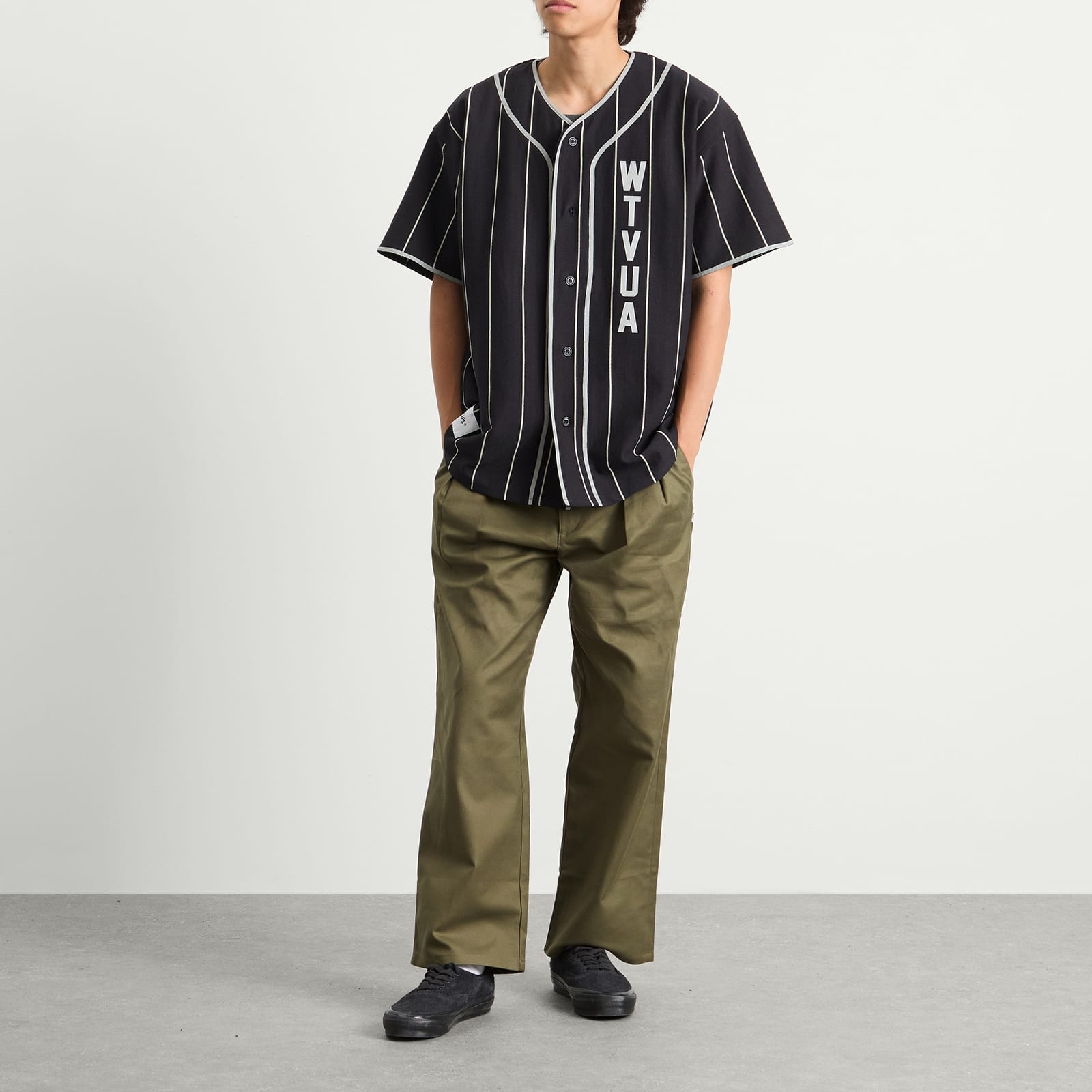 WTAPS Stripe Baseball Shirt - 4