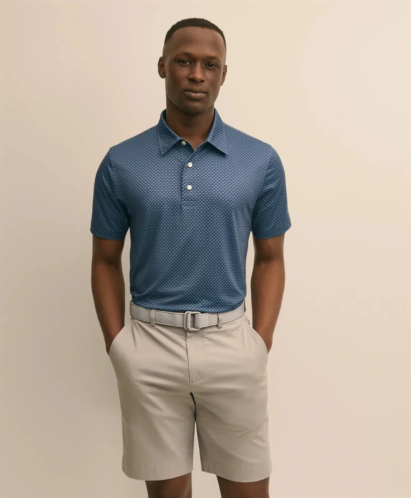 Performance Series Vintage Umbrella Motif Polo Shirt - 1