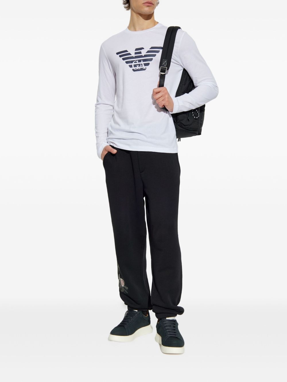 logo-print long-sleeve T-shirt - 2