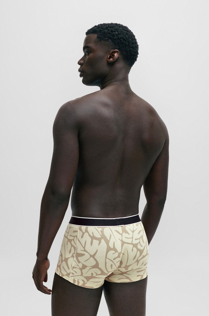 BOSS STRETCH-COTTON TRUNKS WITH SEASONAL PRINT AND LOGO WAISTBAND outlook