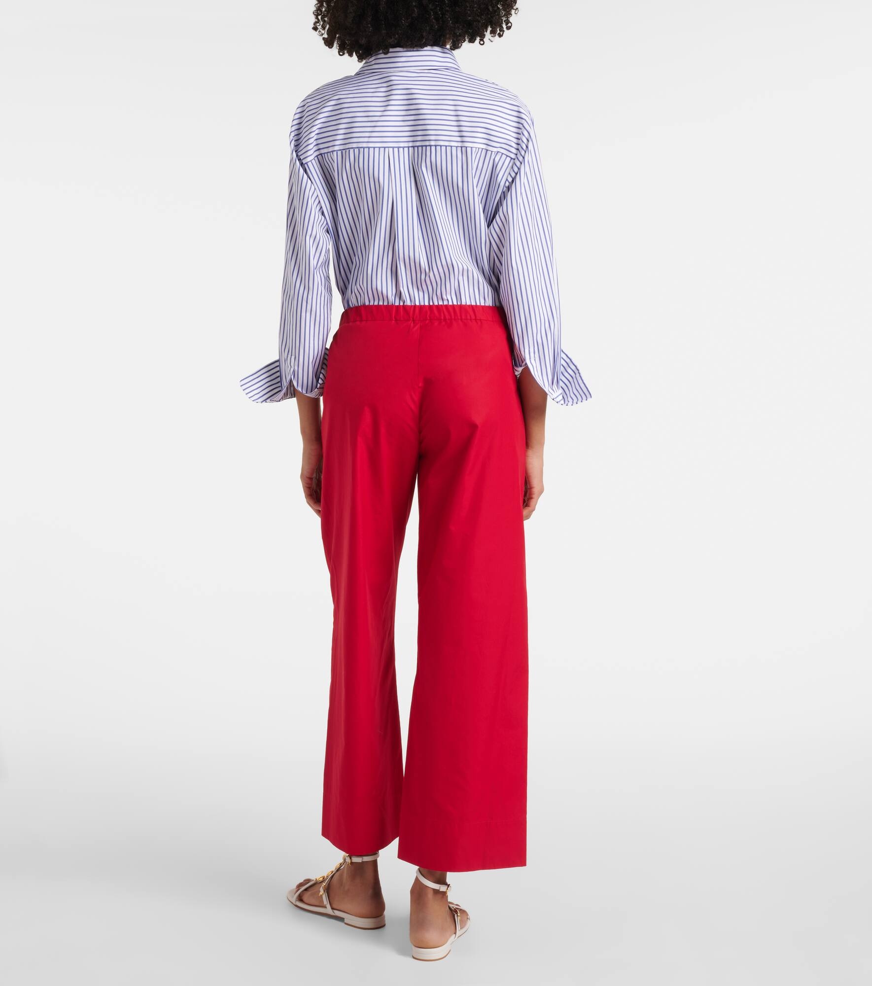 Argento cotton wide-leg pants - 3