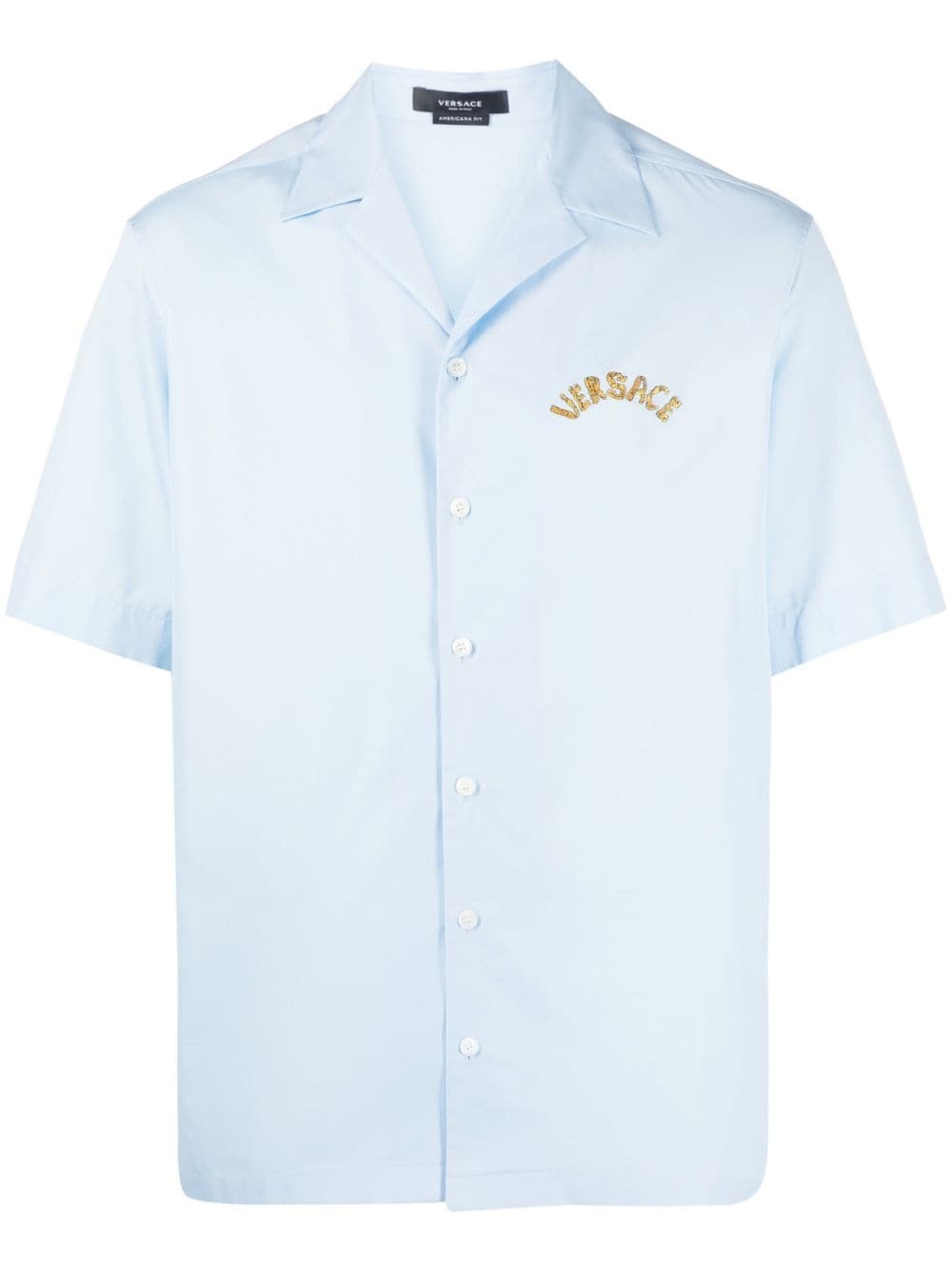 embroidered-logo cotton shirt - 1