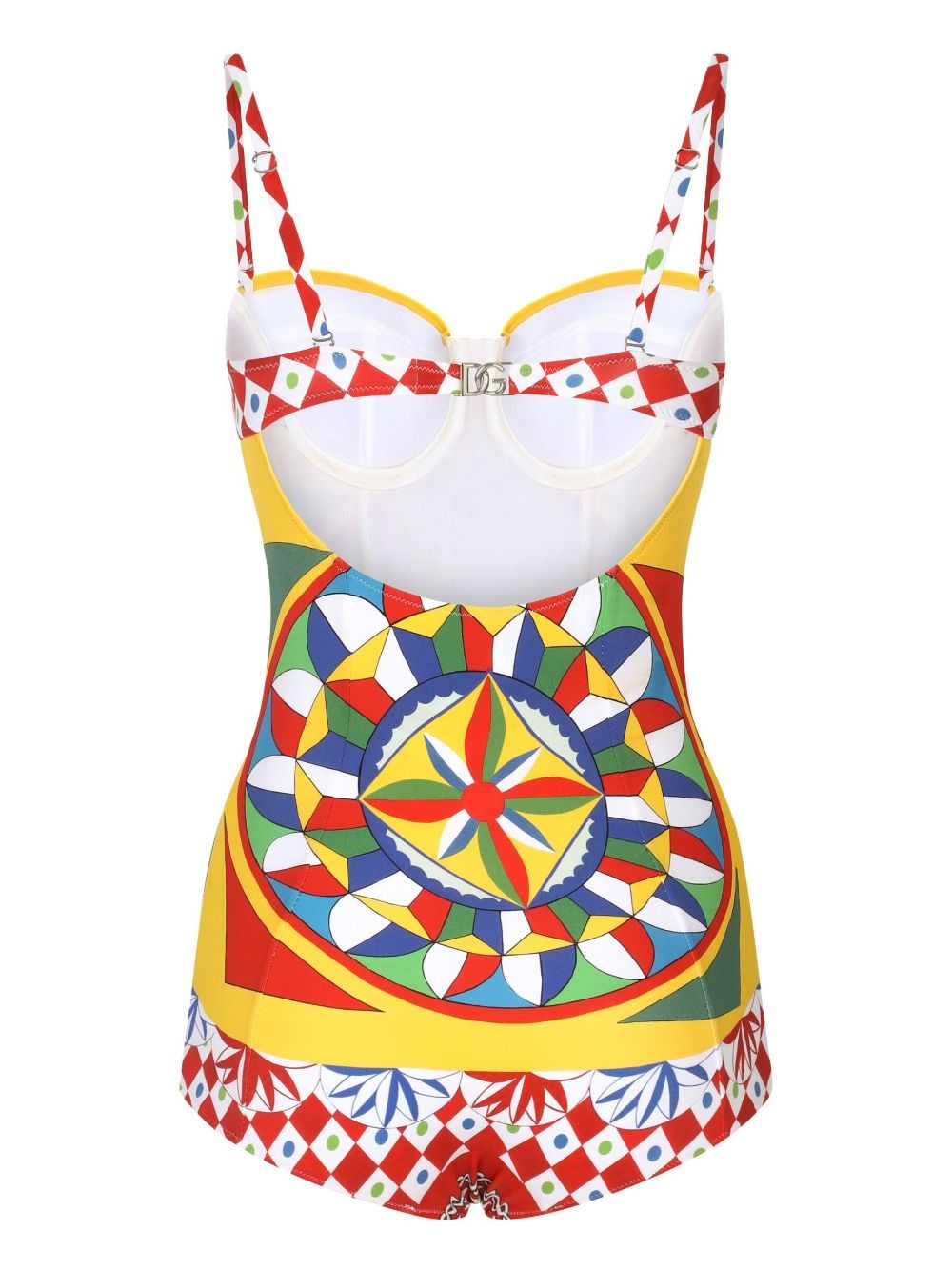 Carretto-print one-piece swimsuit - 2