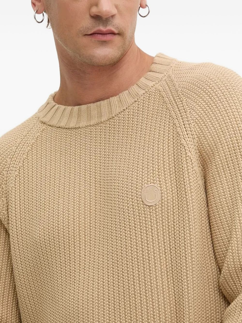 logo-appliqué raglan-sleeve jumper - 3