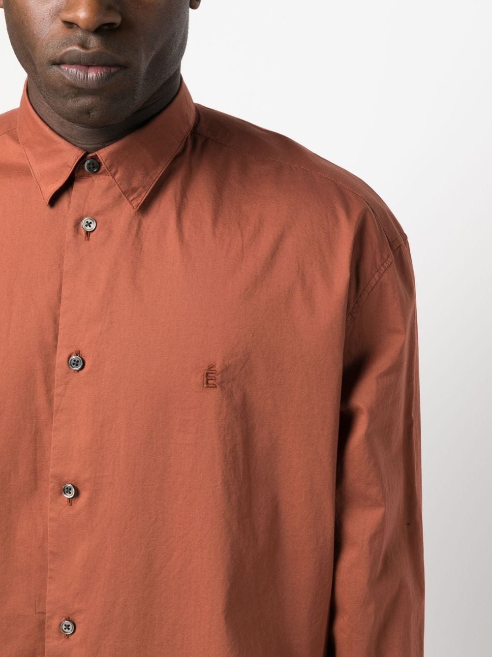 logo-embroidery long-sleeve shirt - 5