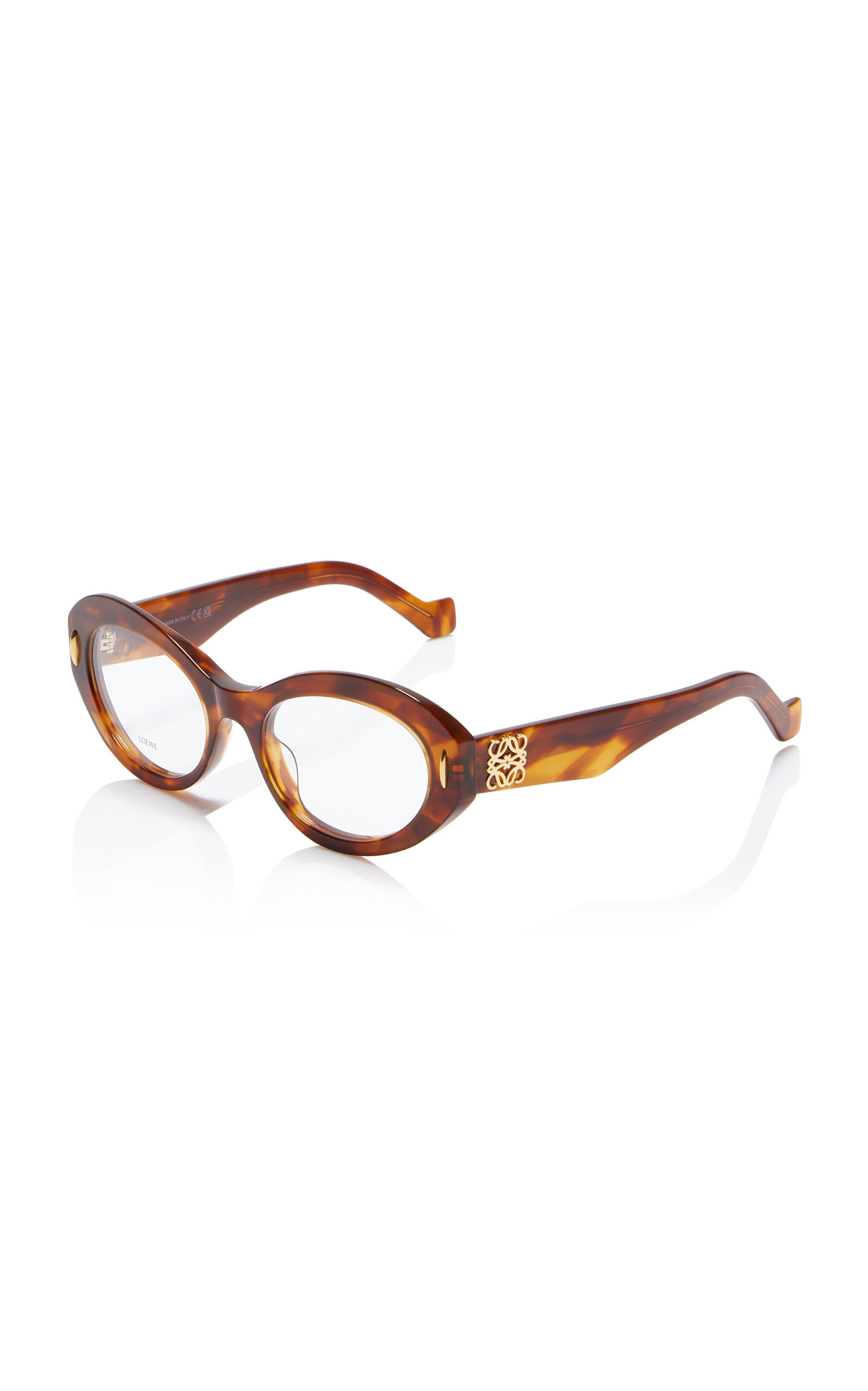 Anagram Round-Frame Acetate Glasses brown - 3