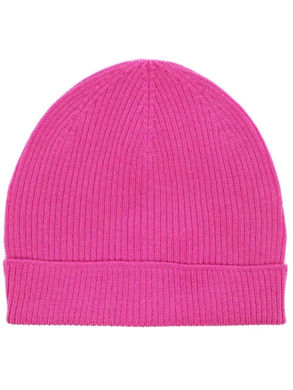 ribbed-knit wool beanie - 1