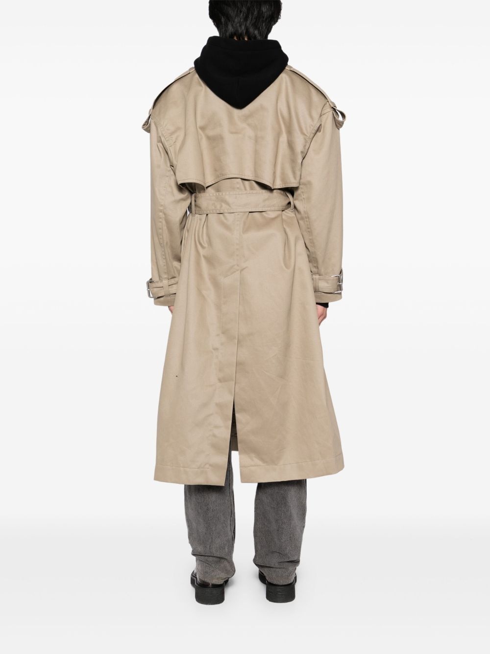 cotton trench coat - 4