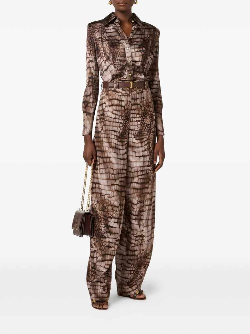 ELISABETTA FRANCHI alligator-print shirt outlook