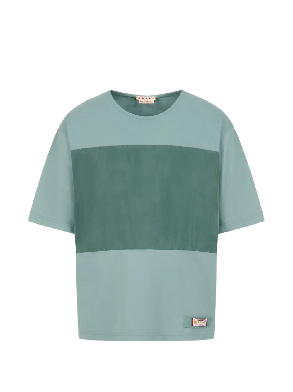 colour-block logo T-shirt - 1