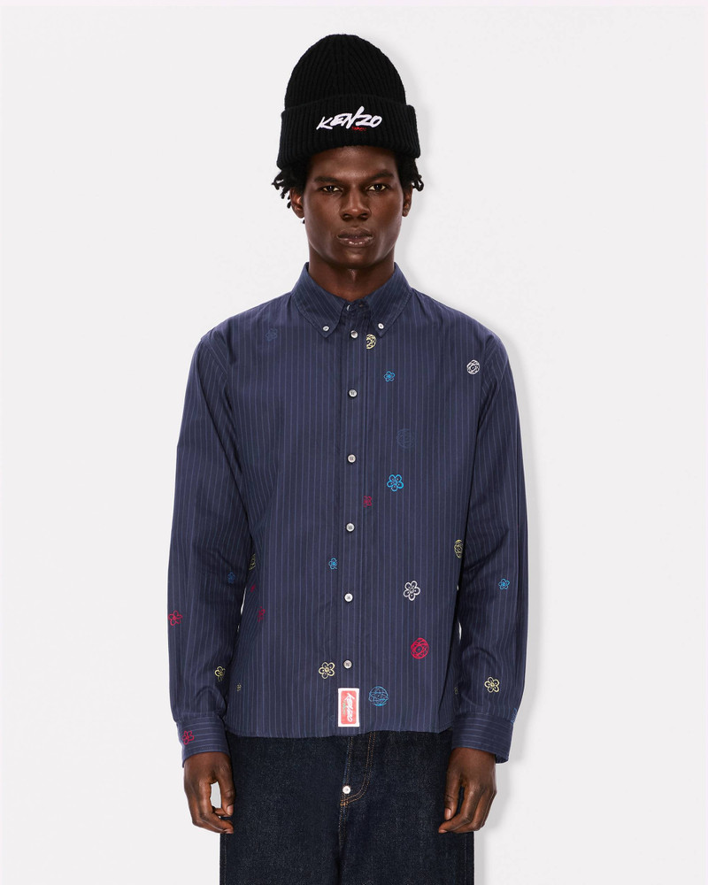 'Kenzo x Futura 2000' embroidered casual shirt in cotton poplin 3