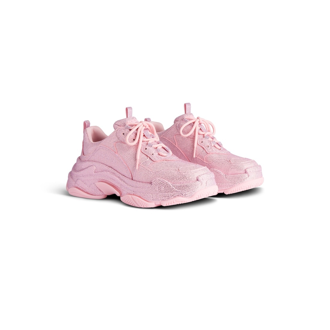 Women's Triple S Sneaker With Rhinestones in Light Pink - 2