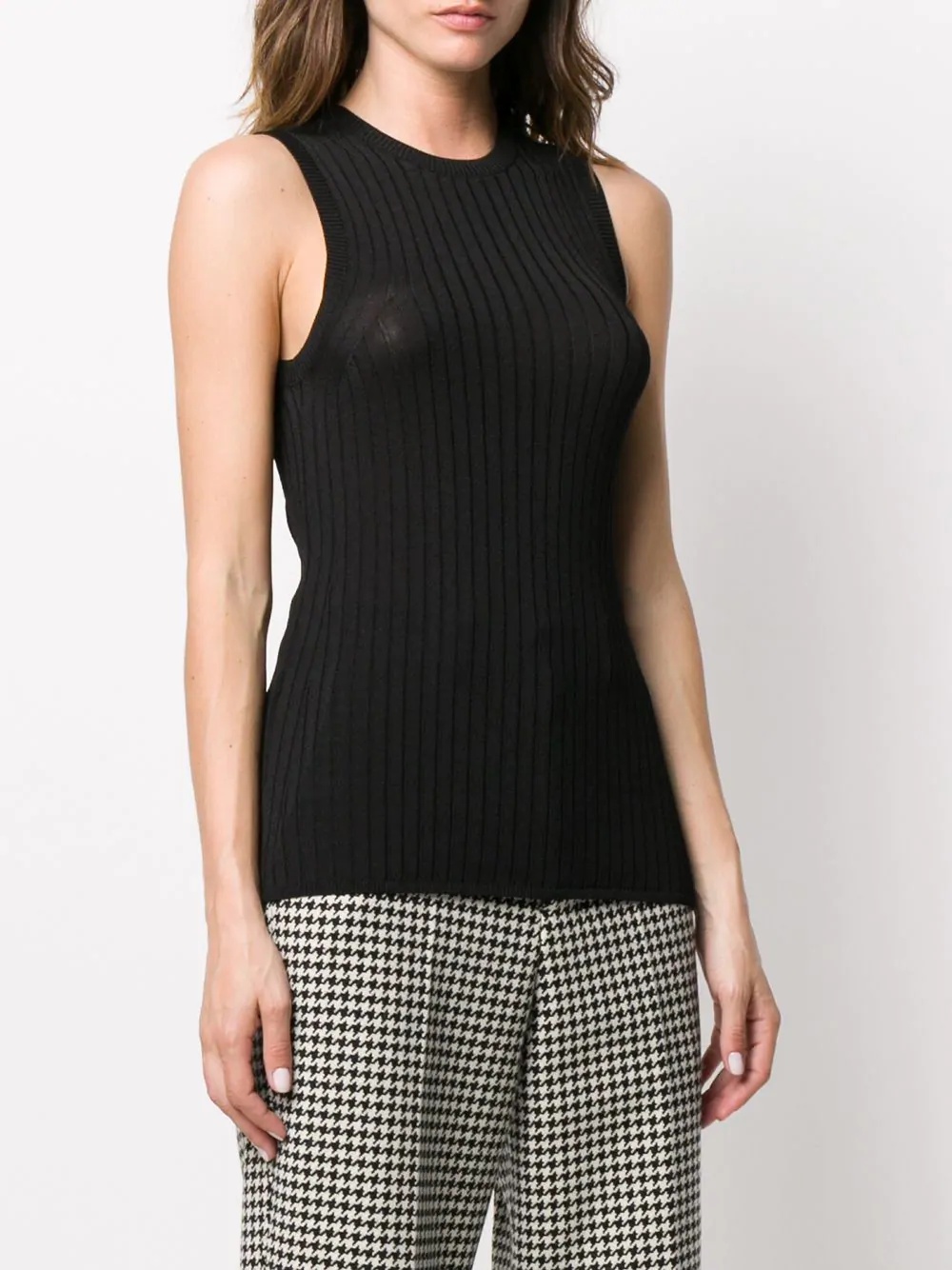 ribbed sleeveless jumper - 3