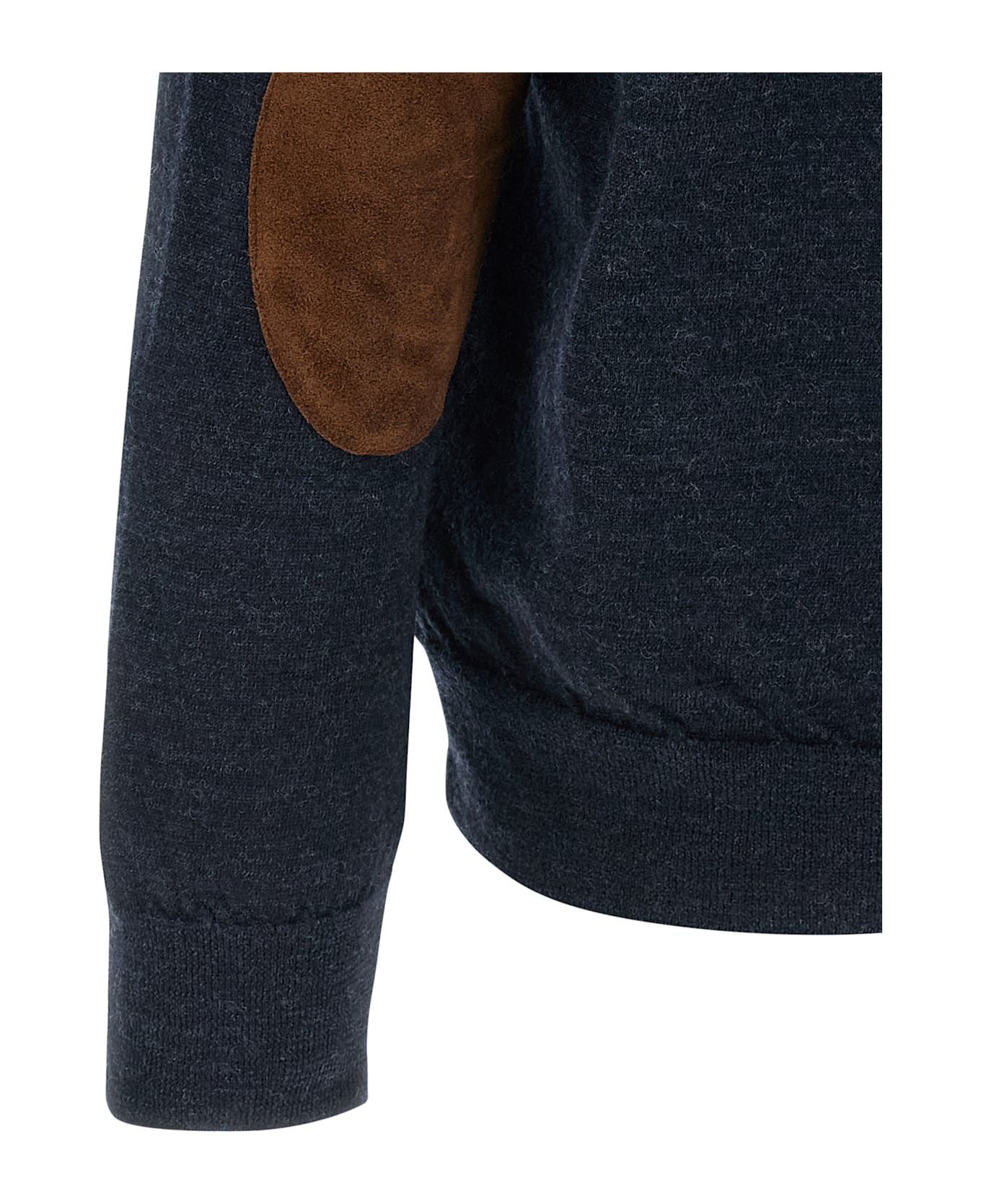 Suede Patch Cardigan - 4