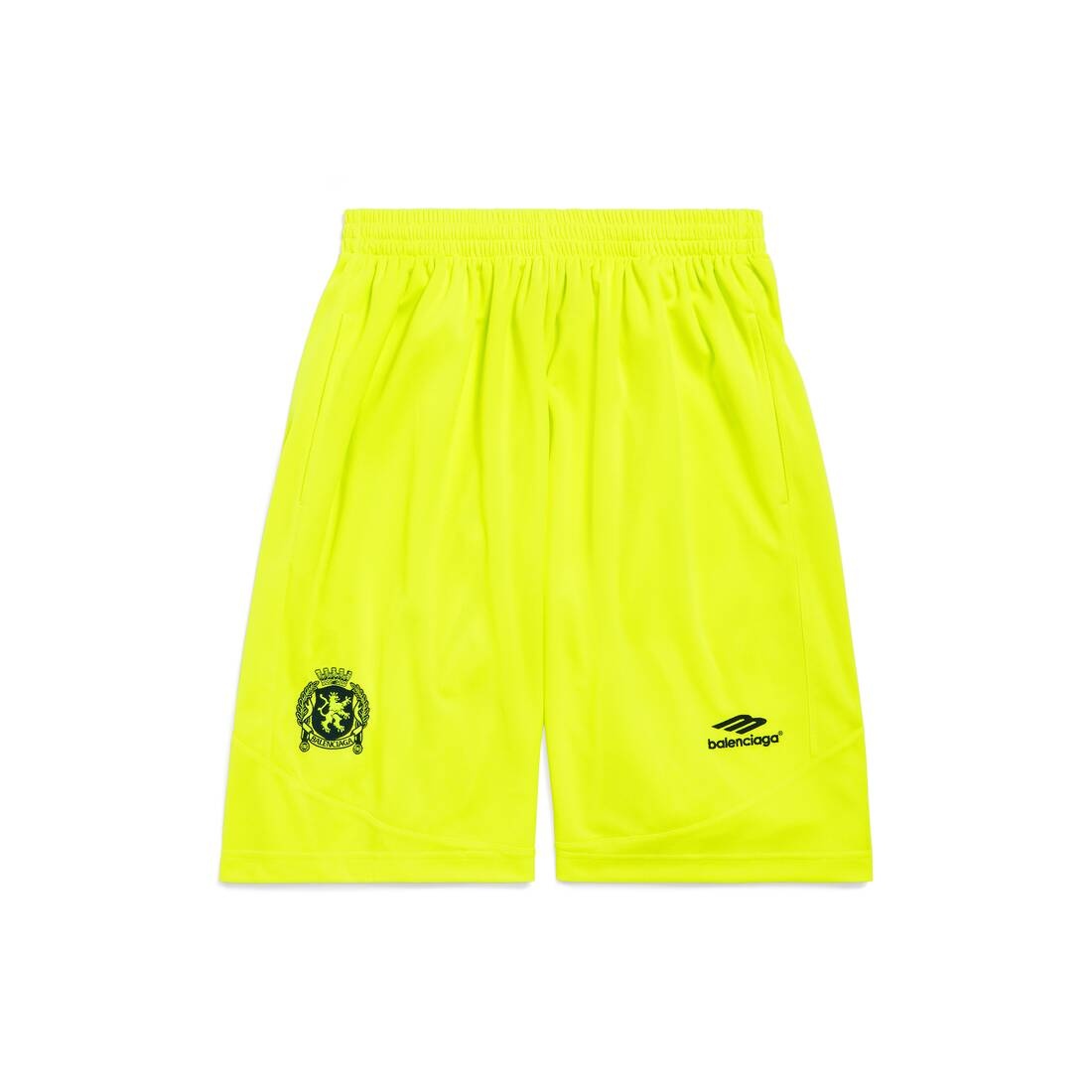Soccer Baggy Shorts in Neon Yellow - 1