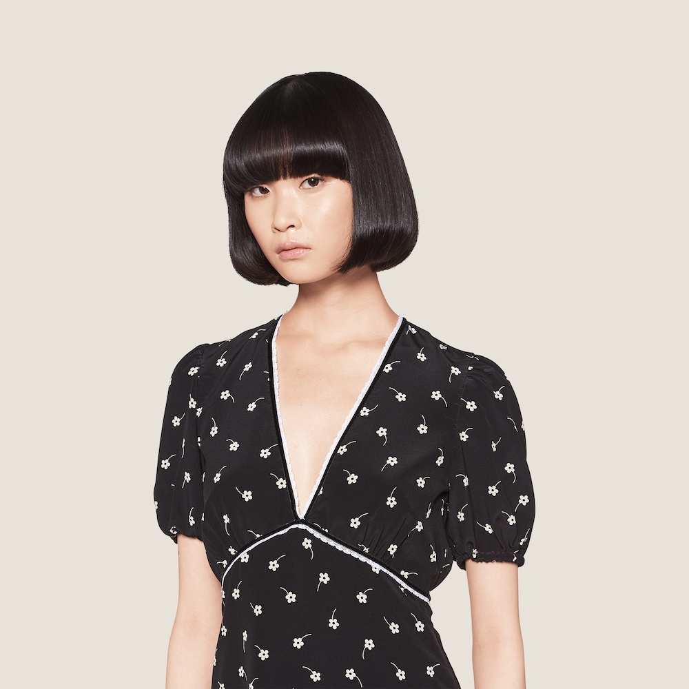 Crepe de chine mini-dress - 4