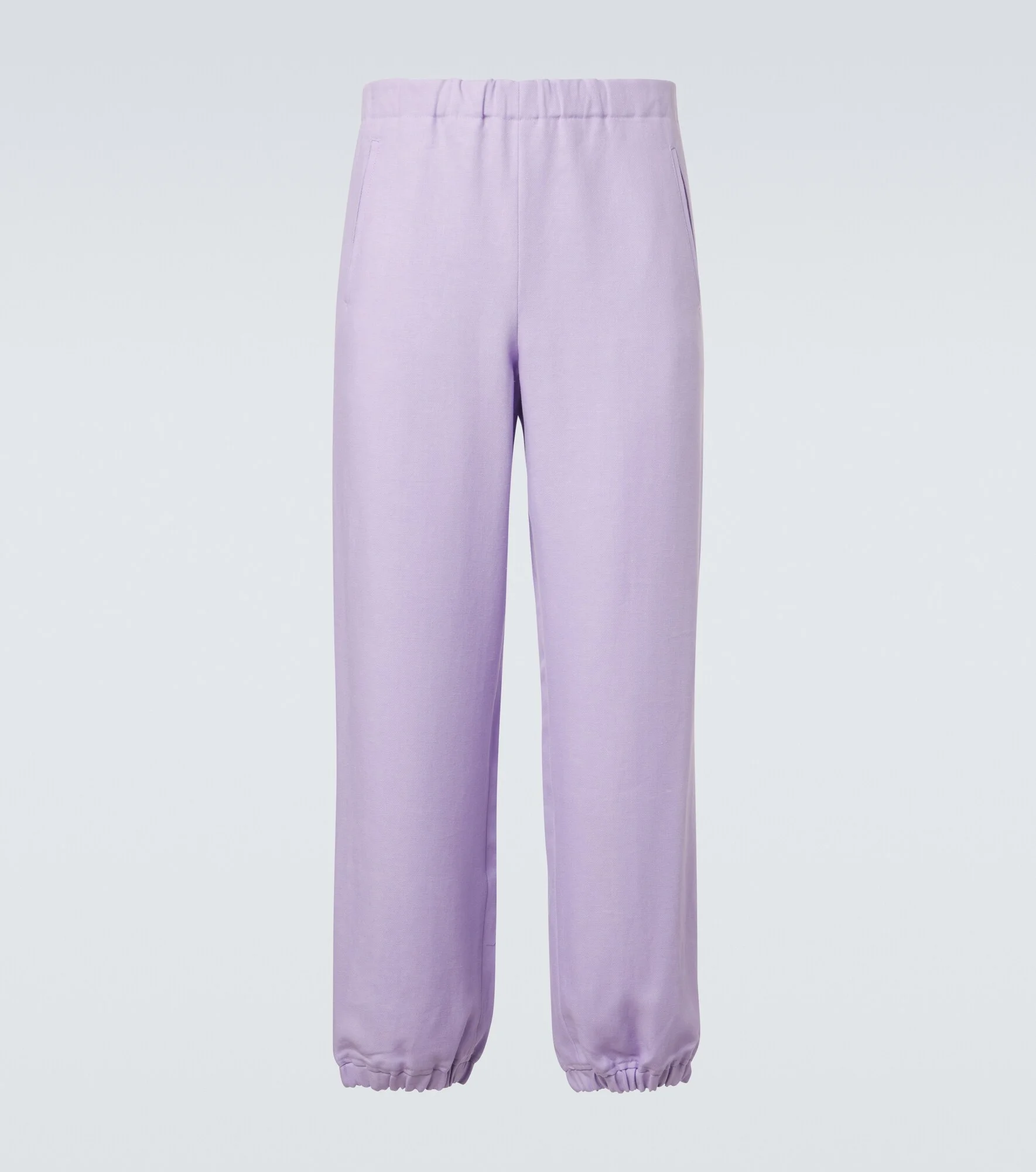 Linen sweatpants with amethyst - 1