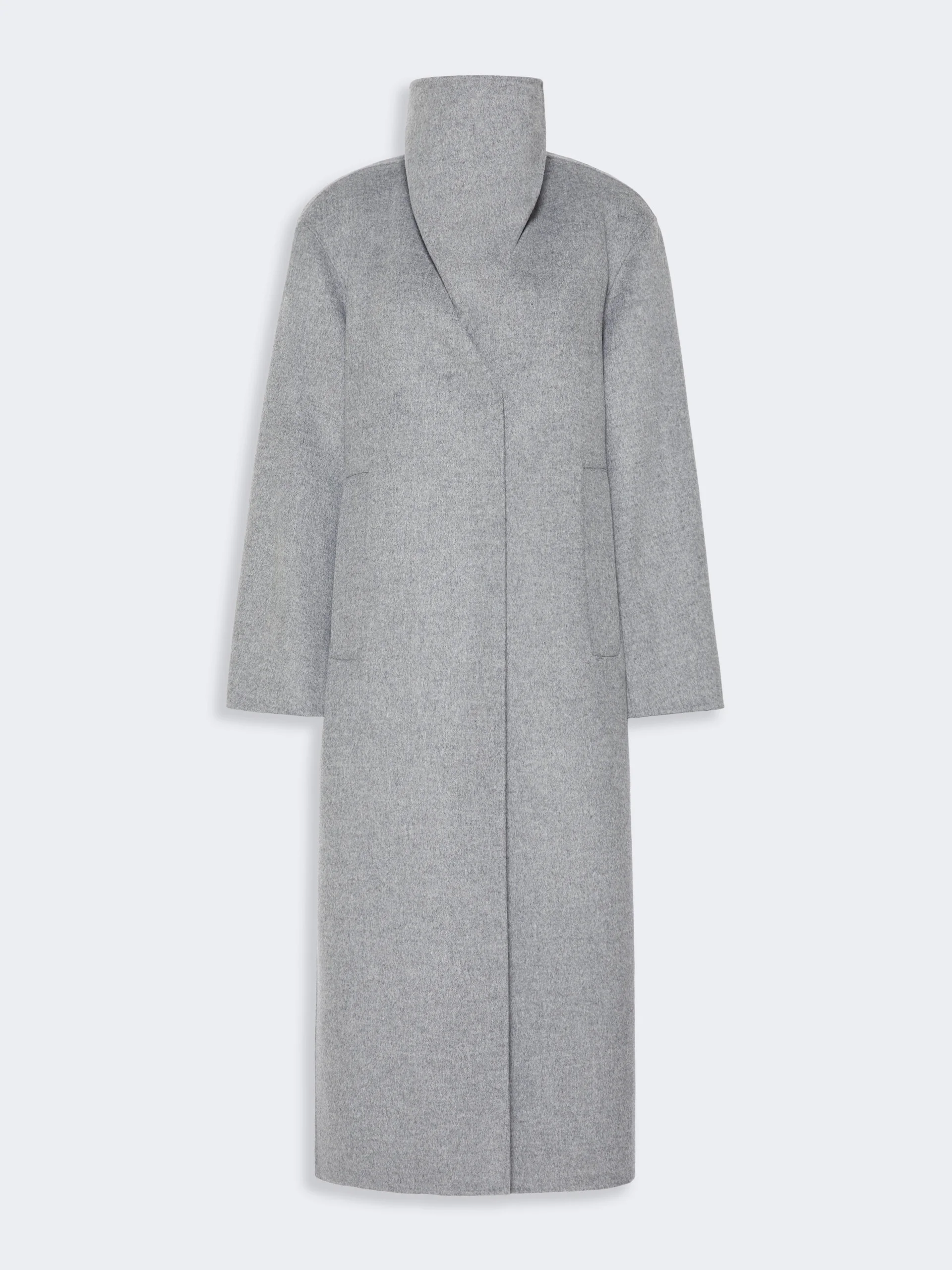 ASSENSO Long pure wool coat - MEDIUM GREY - 1