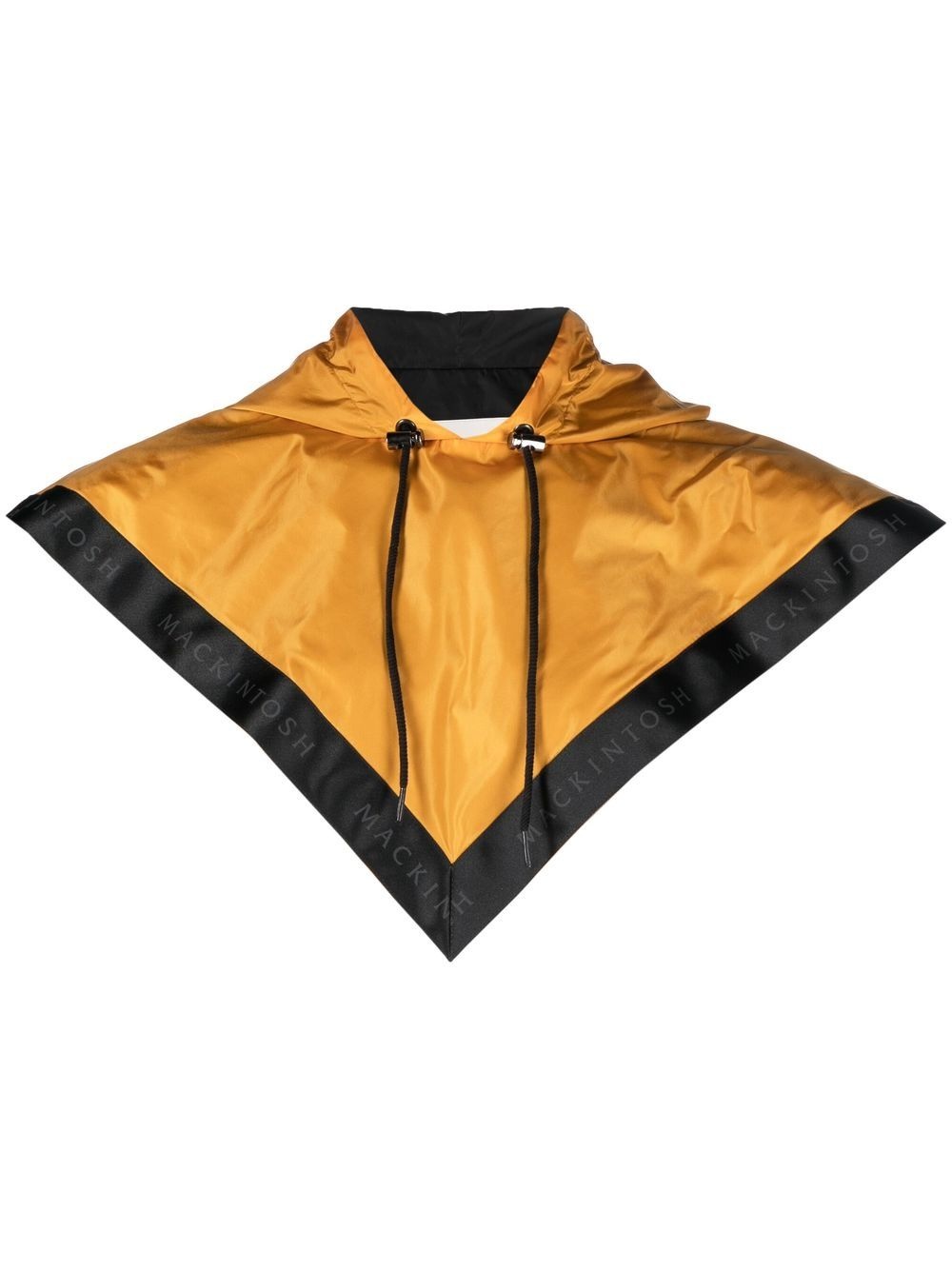 logo-tape drawstring cape hat - 1