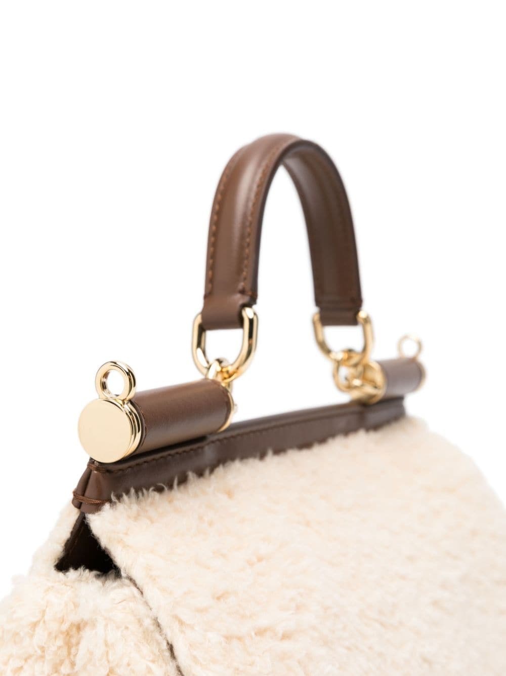 medium Sicily shearling tote bag - 4