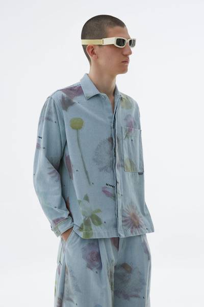 SUNNEI DENIM SHIRT WITH FLOWER PRINT outlook