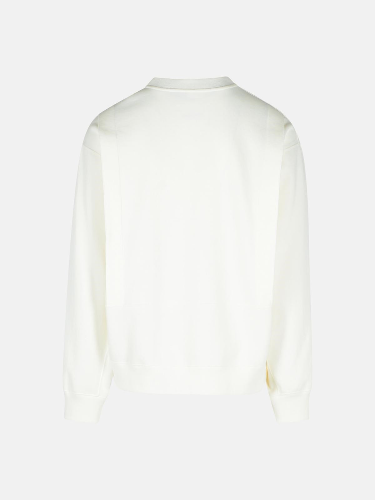 WHITE COTTON SWEATSHIRT - 3