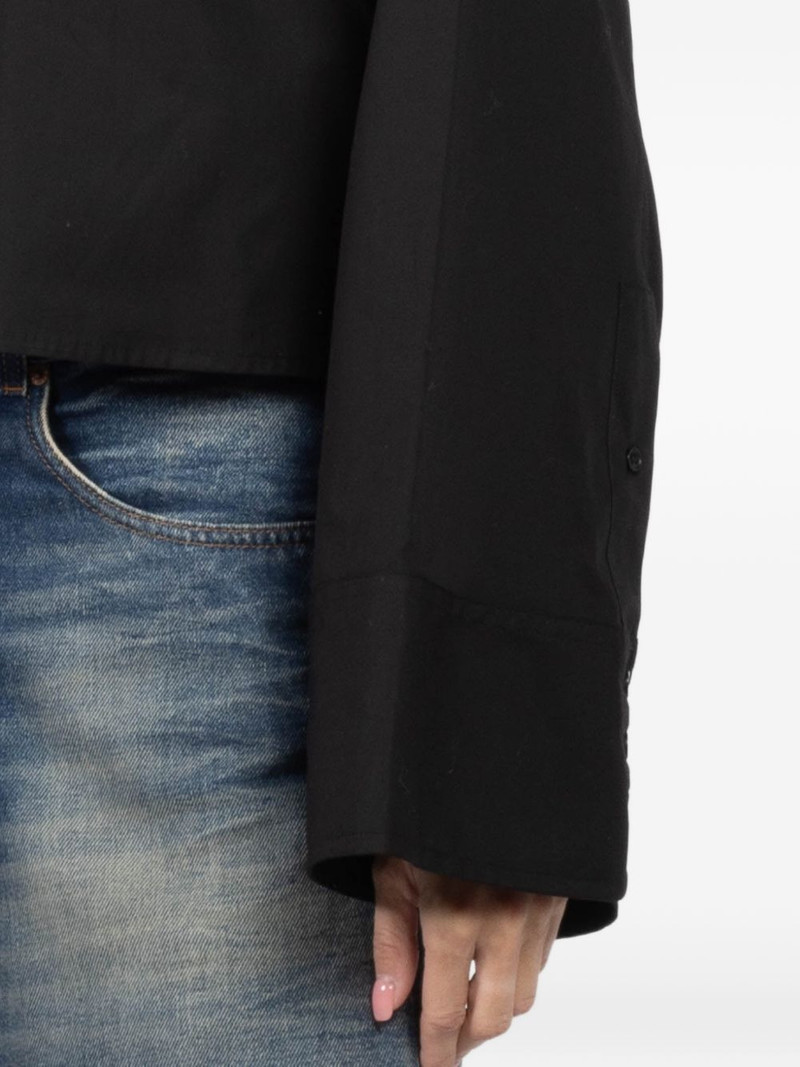 bell-sleeve cropped shirt 6