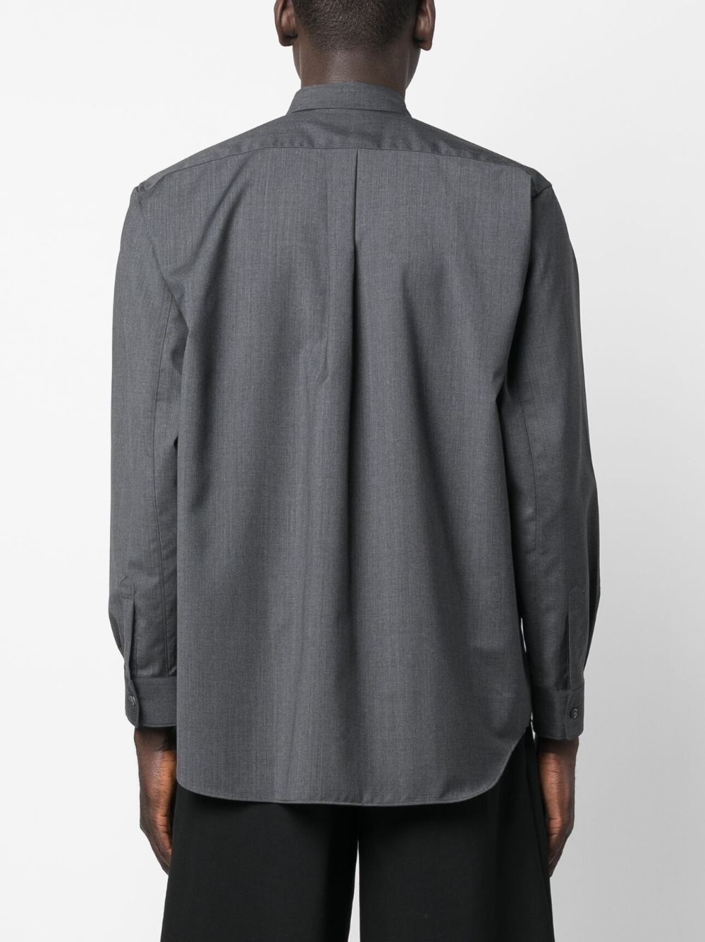 long-sleeve wool shirt - 4
