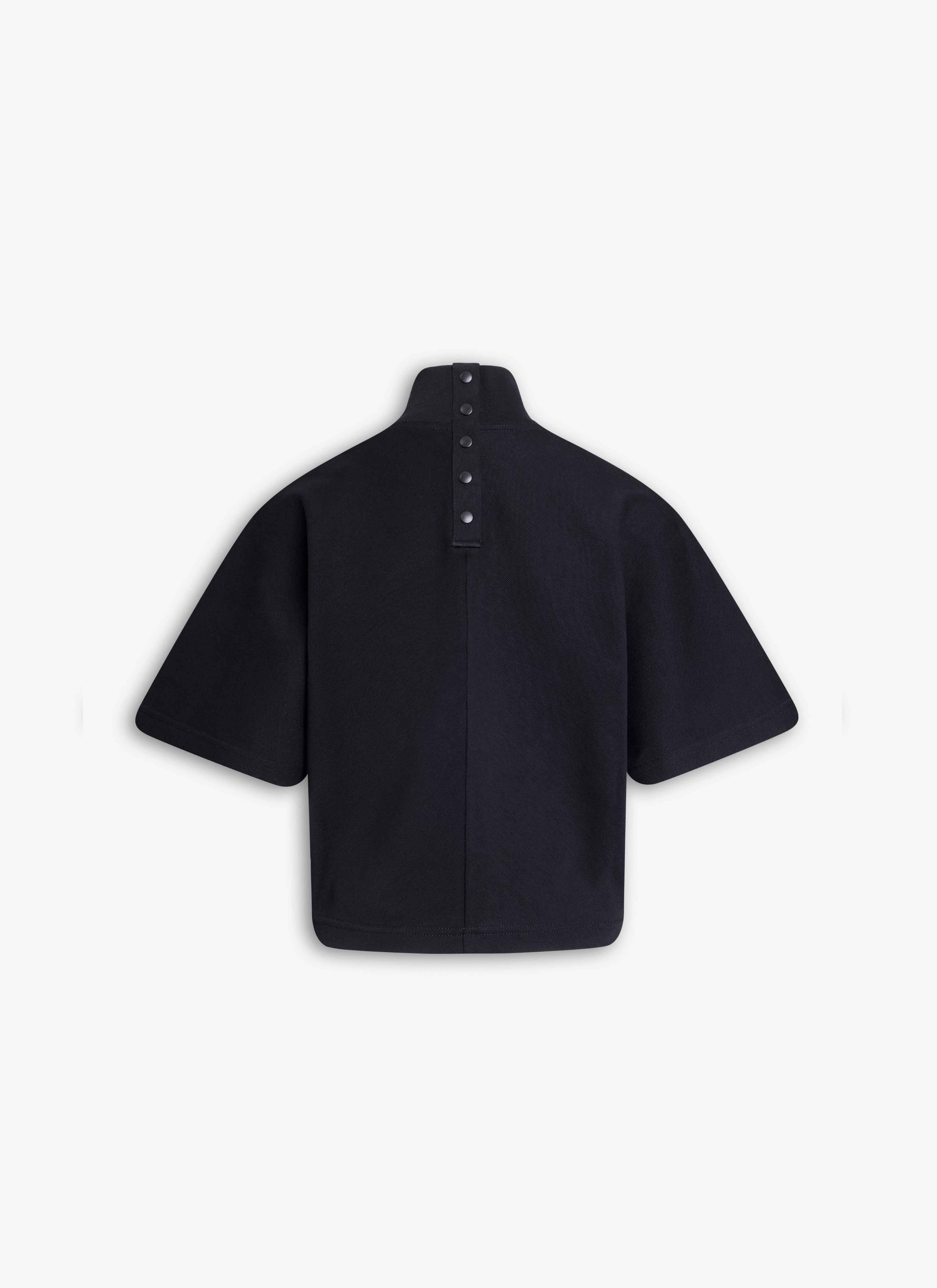 RIBBED COTTON HIGH NECK T-SHIRT - 2