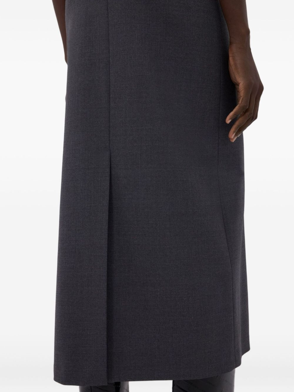 back-vent long pencil skirt - 5