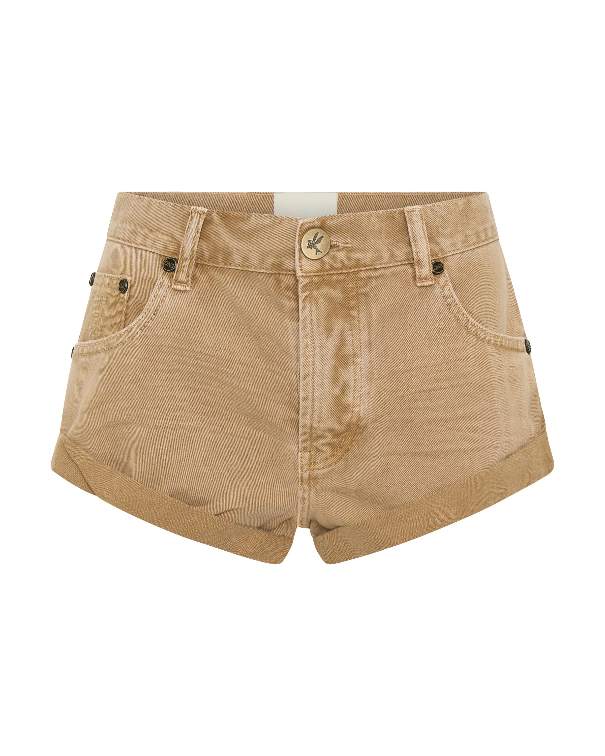 Bandits Low Waist Denim Shorts - Warm Tan - 1