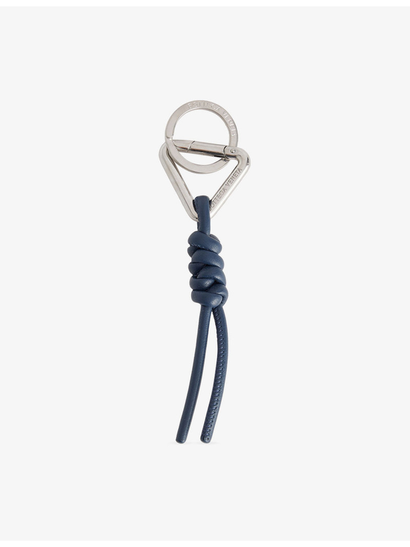 Triangle Knot Leather And Metal Keyring 1