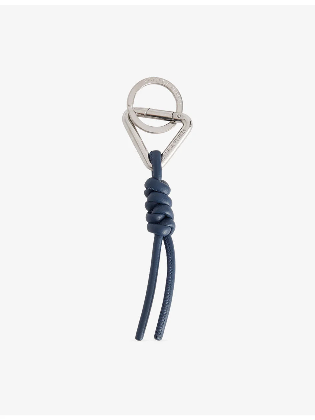 Triangle Knot Leather And Metal Keyring - 1