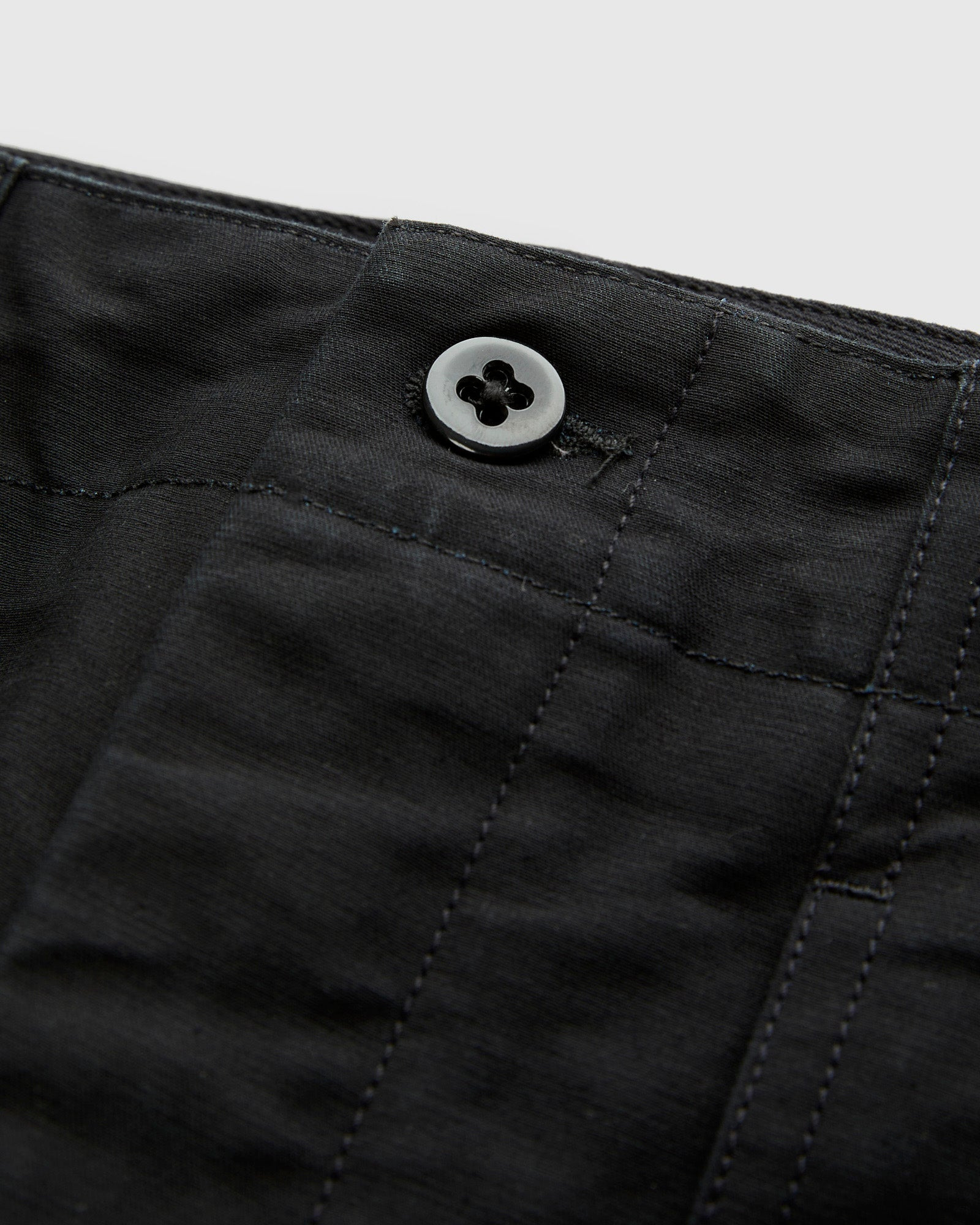 Fatigue Pants in Black Cotton Double Cloth - 5