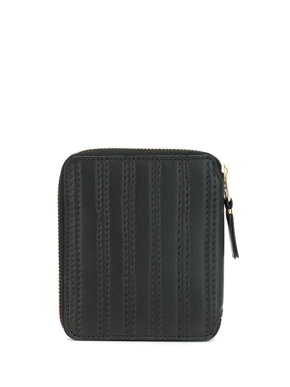 vertical stitch detail zipped wallet - 1